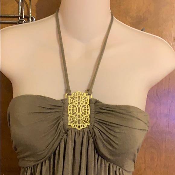 FOREVER 21 Strapless / Halter dress MED hi low hem - Picture 2 of 7